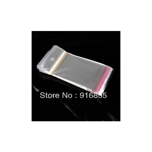 Free Shipping 500pcs/lot 13x6cm Clear Resealable Cellophane Transparent Opp Bag Packing Plastic Bags Self Adhesive Seal