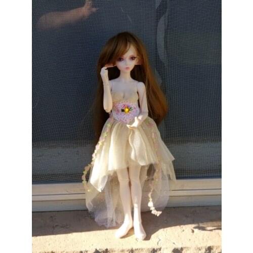 Boneca BJD 1/4 boneca-Orelha Grande Boneca Da Junção de Olhos Livres