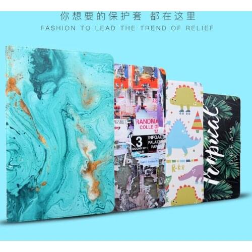 Case For Huawei MediaPad T5 10 Case AGS2-W09 AGS2-L09 AGS2-L03 10.1'' Tablet Fashion Painted Flip PU Leather Cover Funda