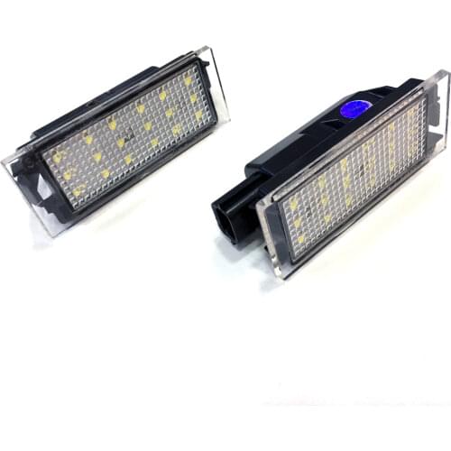 CSCSNL 1 Pair Car LED Number License Plate Light SMD3528 For Renault Clio Laguna 2 Megane 3 Twingo Master Vel Satis