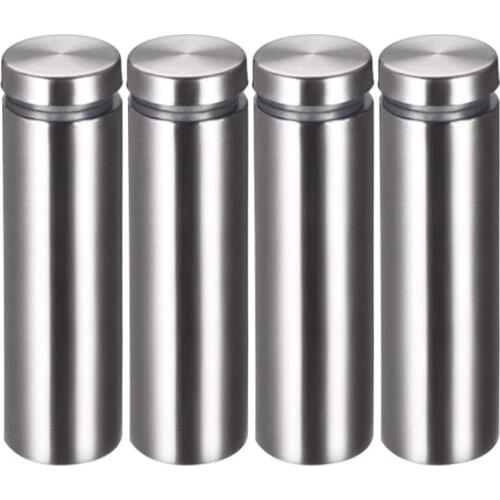 25mm/1" Dia 150mm/6" Length Sign Holders Screws Wall Mount Hardware Advertising Glass Standoff Nail-Pack of 4