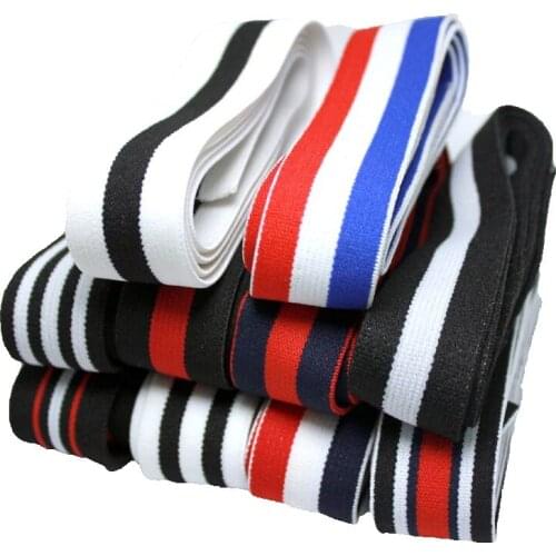 Popular 2.5CM high quality durable pants skirt beltlot Colorful Hot Stamping Elastic Bands DIY Webbing Apparel Accessories