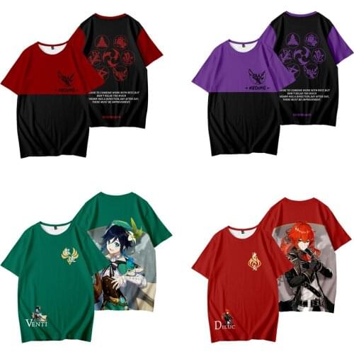 3D Genshin Impact T Shirt Men Women Tees Fashion Harajuku Hip Hop Kids Game Tops Casual Boys Girls Summer Anime Cool t-Shirt