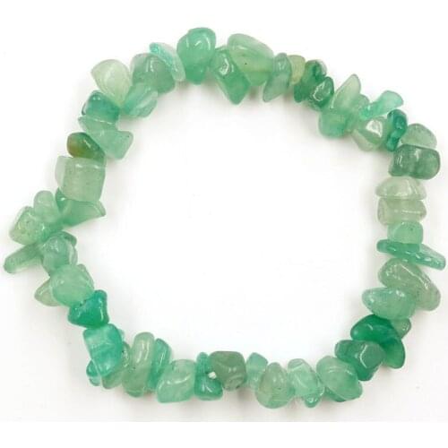 FYJS Unique Handmade Irregular Shape Original Green Aventurine Bracelet Ethnic Style Jewelry