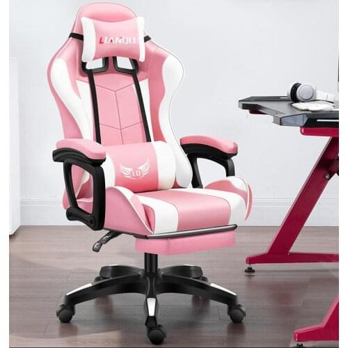 Gaming Chair High Back PU Leather/ Swivel casters/3.5" thick cushion/Headrest and Lumbar Support (Black and red)