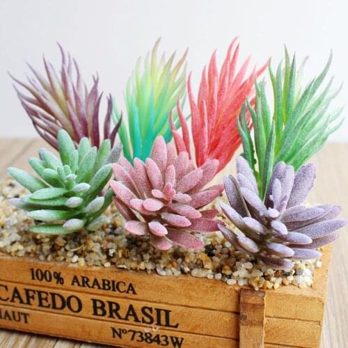 Artificial Flower Fake Succulent Plants Home Garden Wedding Party Decoration Floral Arrangement Accessories planta artificial