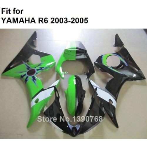 Bodyworks Fairing Kit For YAMAHA R6 2003 2004 2005 Green Black Fairings YZF R6 03 04 05 HZ56
