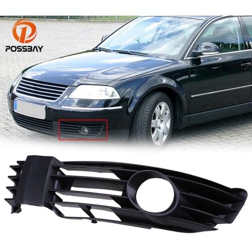 POSSBAY Left Side Fog Light Racing Grills Auto Car Front Bumper Lower Cover For VW Passat B5.5 Sedan/Variant 2001-2005 Facelift