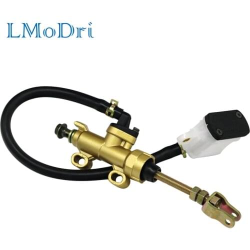 LMoDri Motorcycle Rear Foot Hydraulic Brake Pump Modification Rear Brake Master Cylinder Pump For Suzuki Kawasaki Honda Yamaha