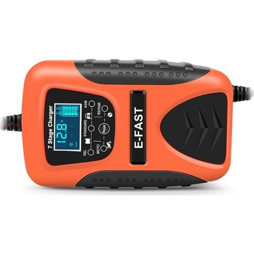 New 12V 7A Car Battery Charger 7-stage Full Automatic Pulse Repair Chargers for Calcium Gel AGM Wet Lead Acid Battery Charger