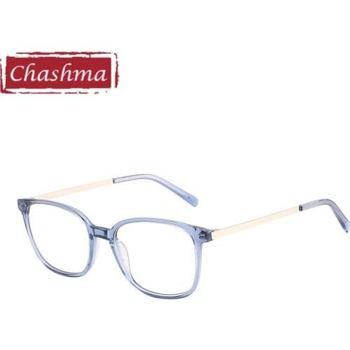 Chashma Eyeglass Transparent Blue Men Acetate Frame Girl Blue Eyewear Student Prescription Glasses Women Optical Spectacle