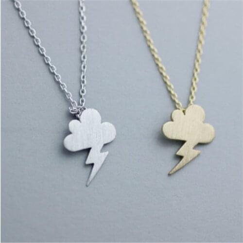 Personality Design Cloud Lightning Female Necklace Cute Storm Little cloud lightning Necklace Costume Necklace Jewelry