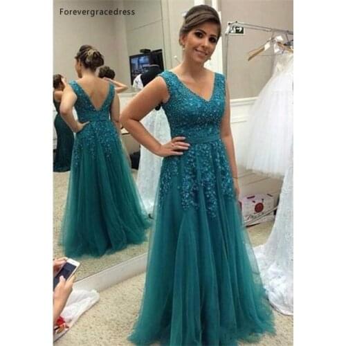 2020 Mother of the Bride Dresses Aqua A Line V Neck Long Formal Godmother Evening Wedding Party Guests Gown Plus Size