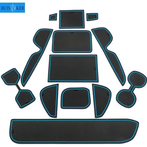 Anti-slip Car Door Rubber Cup Cushion Red Gate Slot Pad for Toyota RAV4 XA50 RAV 4 50 MK5 2019 2020 Interior Mat Accessories