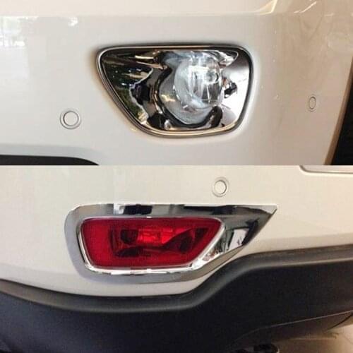 For Jeep Grand Cherokee WK2 Front Fog Light Lamp Foglight Bumper Chrome Cover Trim Bezel Accessories Car Styling 2011 2012 2013