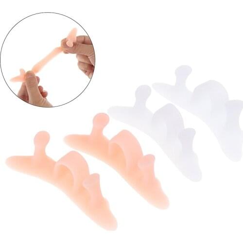 50 Pair Bunion Pedicure Foot Separators Soft Elastic Gel Pain Relief Hallux Valgus Straighten Protector Straightener Adjuster