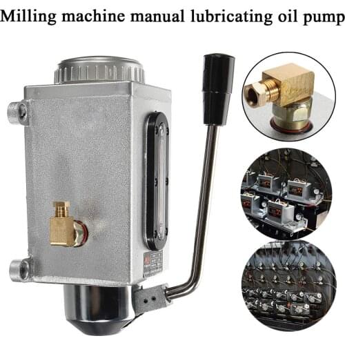Y-8 Hand Manual Pump Lubrication Punching Oil Pump CNC Milling Machine Manual Hand Pump Oiler 0.5L CNC 6mm Double Outlet Port