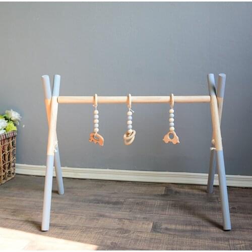 Nordic Baby Gym Play Nursery Sensory Ring-pull Toy Wooden Frame Infant Room Toddler Clothes Rack Gift Kids Room Decor Best Gifts