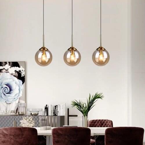 New Modern Glass Pendant Lighting Fixture Hanglamp Designer Loft Style Retro Kitchen Lamp Metal Industrial Lighting Bedroom Bar