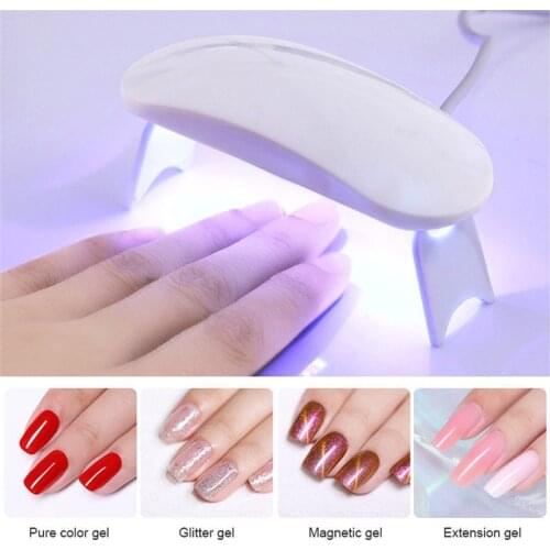 6 W Nail Dryer UV Lamp Micro USB Gel Polish Curing Machine for Nails LED Nail Lamp for Manicure USB Charging Gel Polish Tool