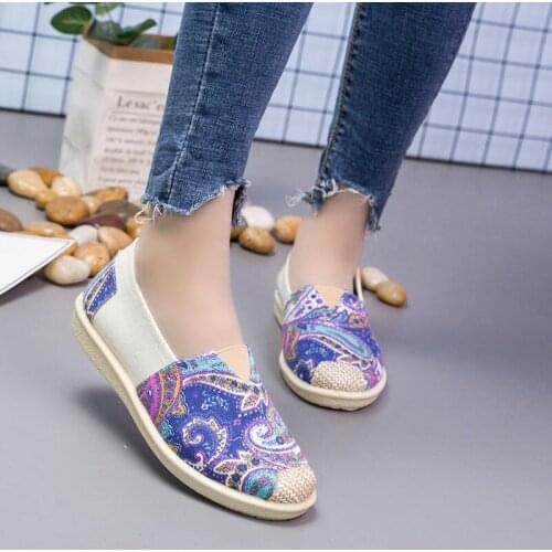 Old Beijing Cloth Shoes All-match Fashion Lazy Single Shoes Casual Flat Womens Shoes Spring and Summer Models