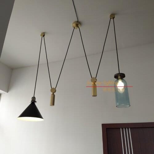 Industry brand color cord light country lamp shades design lamp cocina accesorio luzes de teto ventilador de techo