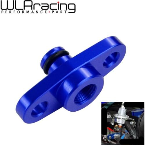 WLR RACING - 1/8 NPT Fuel Rail Pressure Regulator Adapter Blue for NISSAN TOYOTA SUBARU