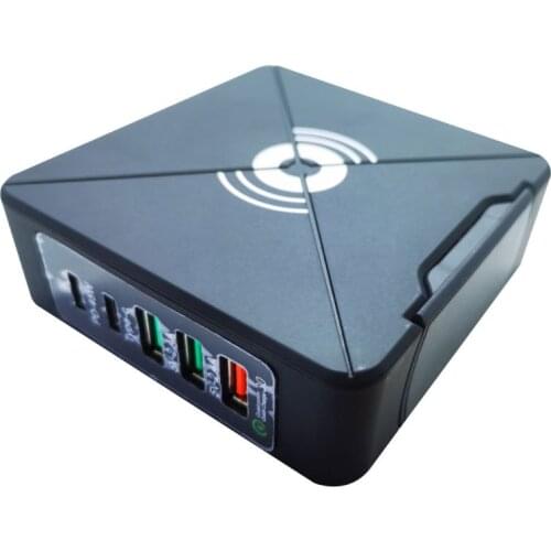 Multi-Port Phone Charger 75W QC3.0 PD Laptop Tablet Power Adapter Dock EU/USPlug