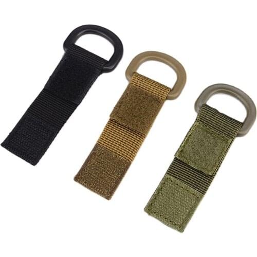 1PC D-Ring Tactical Nylon Webbing Attach Belt Clip Hanging Buckle Multifunctional Carabiner Backpack Strap Outdoor Camping Hook