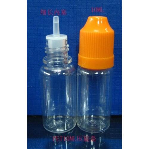 10ML Lot 2500PCS Plastic Dropper Bottles With Childproof Cap & Long Thin Tip Used To Dispense Most Liquid