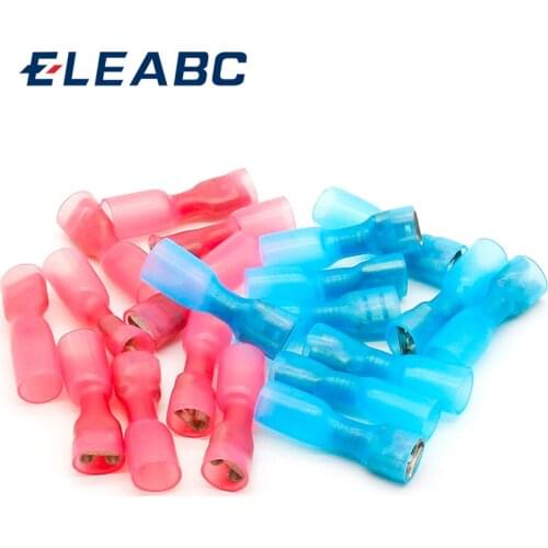 100pcs Fully Insulated Splice Wire Cable Connector 6.3mm Crimp Electrical waterproof Thermal shrinkable Terminals