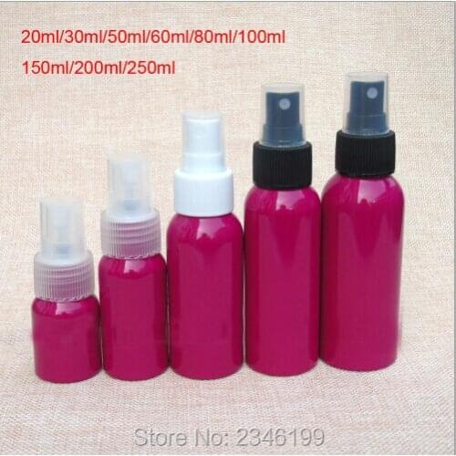 20ML 50pcs/lot Fuchsia Aluminum Bottle for Skin Care, Cosmetic Toner Hydrating Lotion Container, Top Grade DIY Spray Bottle