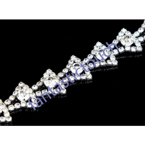 5 Yards 19mm Width DIY rhinestone trim for bridal neckline lace sash wedding sash Wedding belt