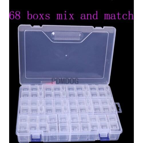 68 Bottle Diamond Painting Tools Accessories Storage Box Beads Container Diamond Embroidery Stone Mosaic Convenience Box