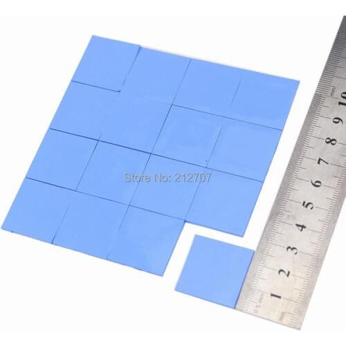 80PCS 25 x 25 x 2mm Blue Thermal Heatsink Conductive Silicone Pad Thermal for CPU GPU VGA Chipset