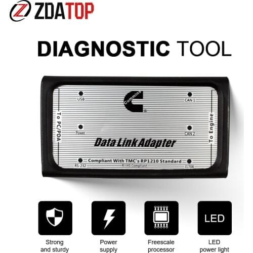 Data Link inline6 Adapter Heavy Duty Diagnostic Tool Scanner Cable inline 6 Scanner Full 8 cable Truck Diagnostic V7.62 USB
