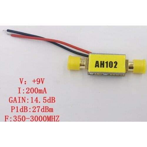AH102 350-3000MHz 13dB Medium Power RF Amplifier Module Single Supply
