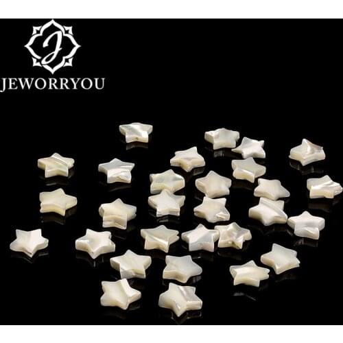 Natural stone beads white 8mm 10mm 15mm five-pointed star tridacna beads wholesale DIY making bracelet necklace Jewelry charms