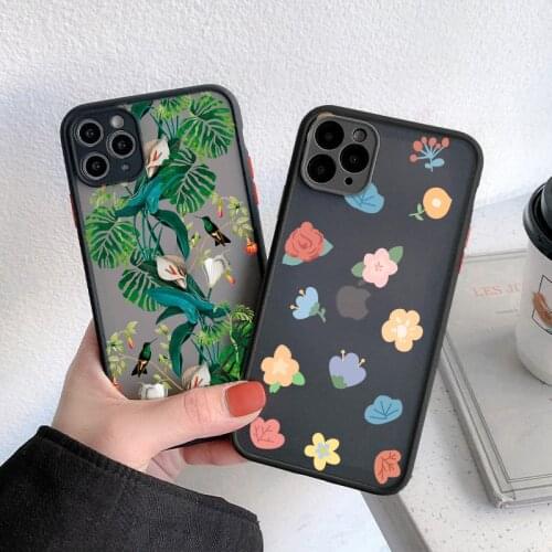 For iPhone 11 Case Flowers Scarlet Soft TPU Camera Protective Cover For iPhone 12 Pro Max Mini XR XS Max X 7 8 Plus SE 2020 Case