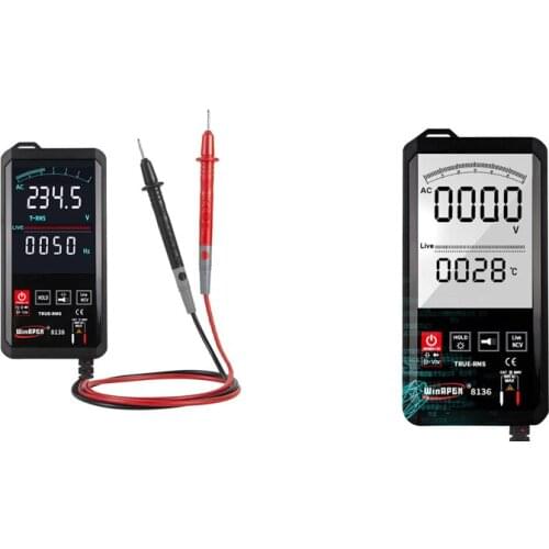 WinAPEX Contact Screen Digital Multimeter Automatic DC Voltage NCV RMS Temp Resistance Capacitance Meter Diode Buzzer