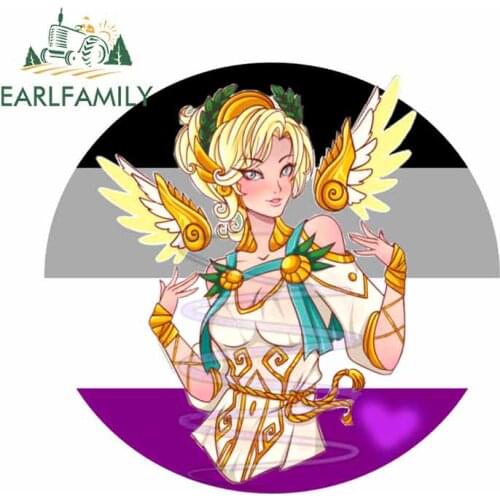 EARLFAMILY 13cm x 12.3cm For Character Mercy Refrigerator Repair Decal Car Accessories Sticker Car Styling Scratch-Proof Decor