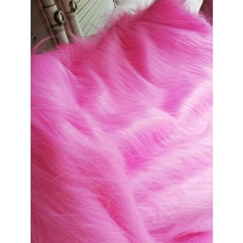 Good quality bright pink 9cm piel Plush fabrics,cosplay clothing material,faux fur fabric,felt cloth,160cm*50cm/pcs