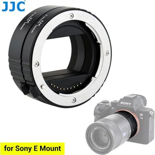 JJC AET-SES(II) 10mm And 16mm Automatic Extension Tube Auto Focus Adapter Ring Fits Macro Photography For Sony E Mount
