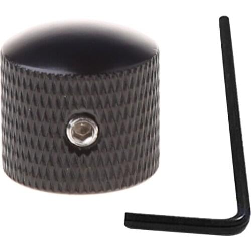 Knob Button Tone Volume Control Dome Knob For TL LP Guitar Bass Parts Metal Black