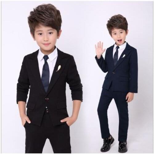 2019 Boys Suits for Weddings Brand Prince Kids Party Tuxedos clothes Boys Gentlemen Birthday Dress Blazer Pants 2PCS Costumer