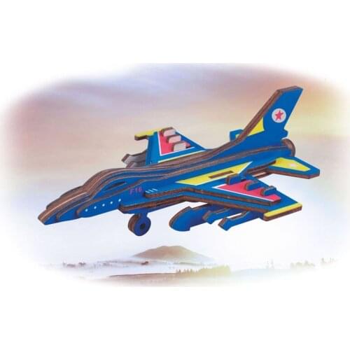 Laser-Cut DIY Wooden Jigsaw 3D Toy Plane Model To Prepare Christmas Birthday Presents For Children