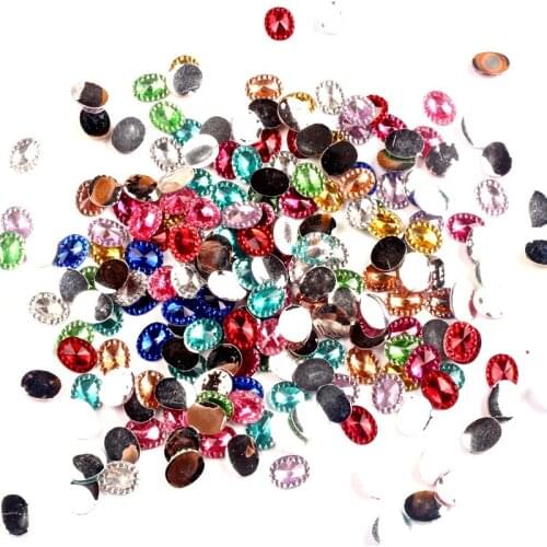 LF 1000Pcs Mixed Clear Resin Crystal Decoration Crafts Flatback Cabochon Embellishments For Scrapbooking Cute Diy Accessories