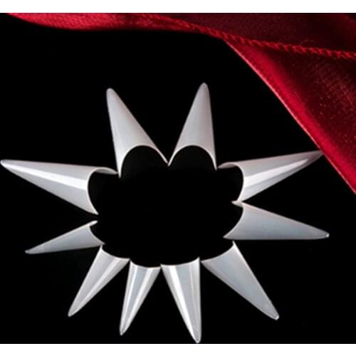 Makartt 500Pcs Pointed Stiletto Nail Tips Sharp End False Nails Acrylic Clear Natural Tips For Salon DIY A0513