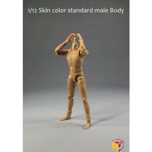 MCCToys MCC023 1/12 Scale Skin Color Narrow Shoulder Male Body 6inches Figure Model Flexible Mini Doll Toys