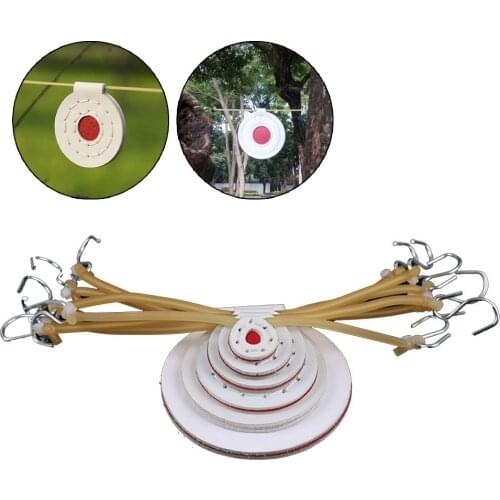 6pcs Fiber Target Pinner Plinking Target For Practice Paintball Target 6 Size Paintball Slingshot Target Hunting Equipment